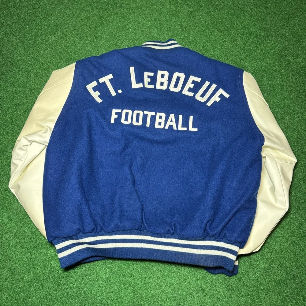 Vintage Fort Leboeuf Football Blank L/XL 90s Wool Varisty High School Jacket